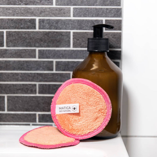 Matica Cosmetics Hamburg Make-Up Pads Wiederverwendbar Nachhaltig Pfirsich Rosa