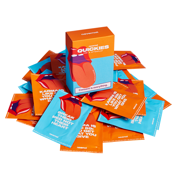 erfrischendes feuchttuch nevernot intimate wipes packung