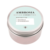 Body Butter AMBROSIA – verwöhnt mit Erdbeerduft, pflegt mit Vitamin E & Bienenwachs, spendet Feuchtigkeit & schützt die Haut. Natürlich & nachhaltig verpackt.