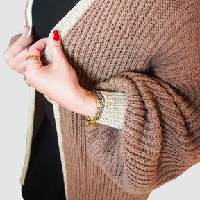preity Female first Botique Strickcardigan lang braun