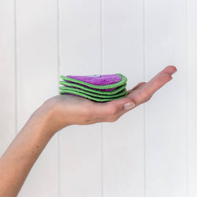 4er Set Matica Cosmetics wiederverwendbare Make-Up Pads Lavendel Grün Hamburg Nachhaltig