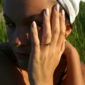 Gaia Ring vergoldet Cimer The Label Hamburg Schmuckmanufaktur Schmuck